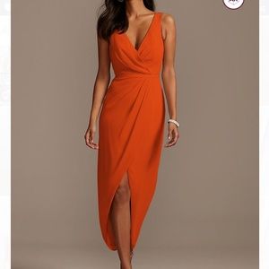 David’s Bridal Tank Tulip Hem Bridesmaids Dress